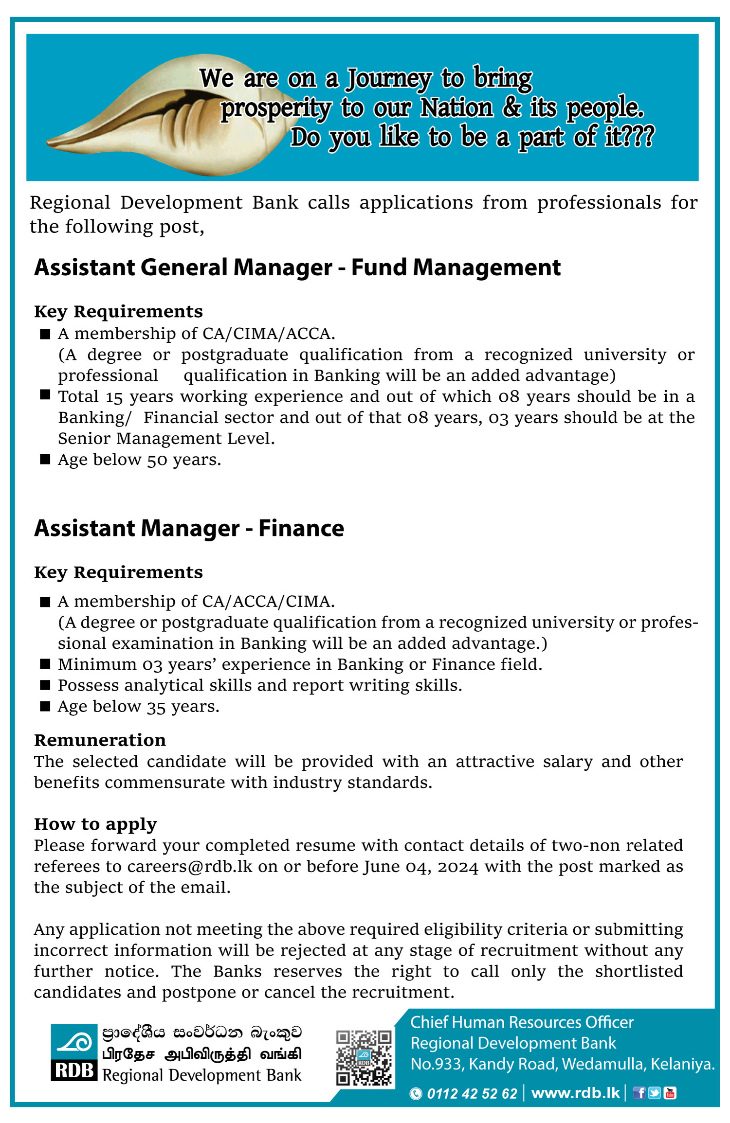 Assistant General Manager-RDB BANK