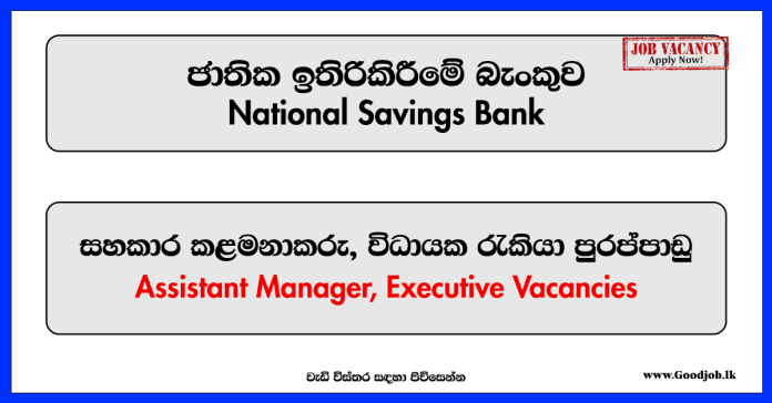 Assistant Manager, Executive - NSB