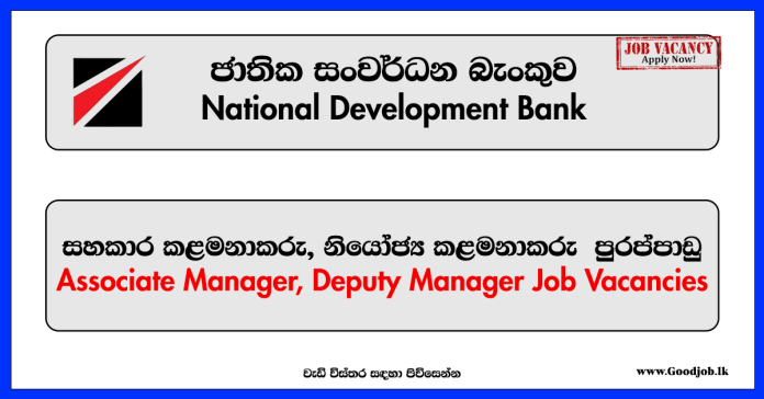 Associate Manager, Deputy Manager - National Development Bank