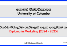 Diploma in Marketing 2024 - University of Colombo