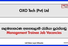 Management Trainee, Intern - HR, Talent Acquisition & CSR - OXO Tech (Pvt) Ltd