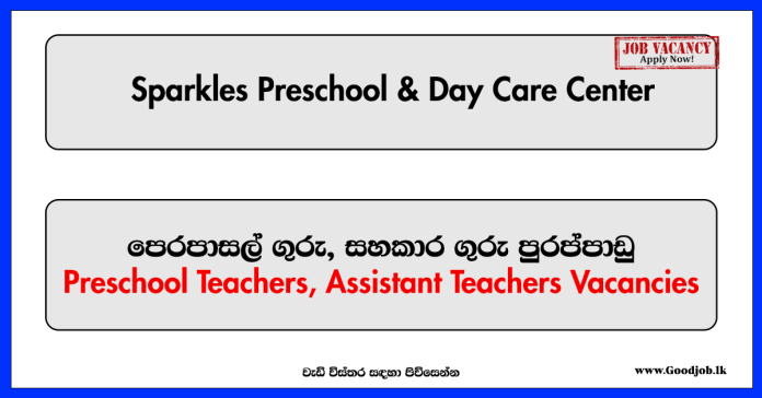 Preschool Teachers, Assistant Teachers - Sparkles Preschool & Day Care Center