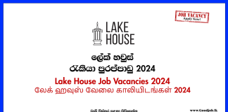 Lake House Job Vacancies 2024