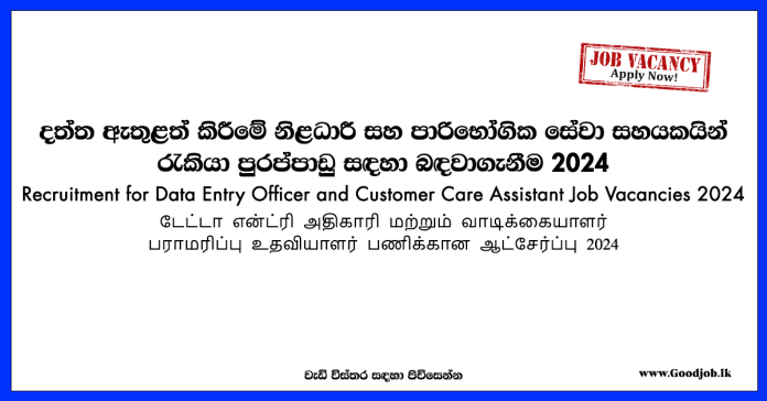 Data Entry Operators - DMS Software Engineering (Pvt) Ltd