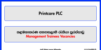 Management Trainees - Printcare PLC