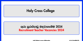 Teacher Vacancies - Holy Cross College