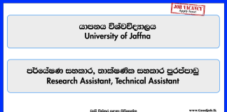 research-assistant-technical-assistant-university-of-jaffna