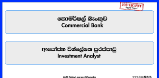 Commercial Bank - Investment Analyst