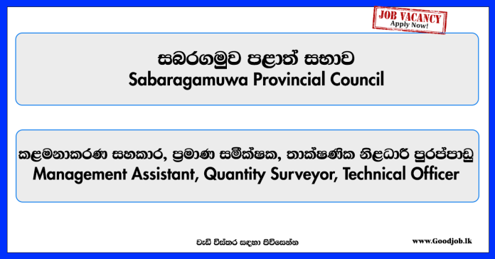 management-assistant-quantity-surveyor-technical-officer-sabaragamuwa-provincial-council-