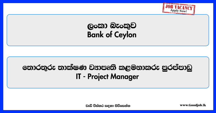 it-project-manager-bank-of-ceylon