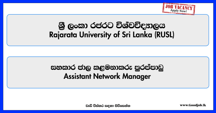 assistant-network-manager-rajarata-university