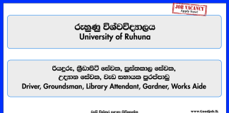 university-of-ruhuna-jobs-2025