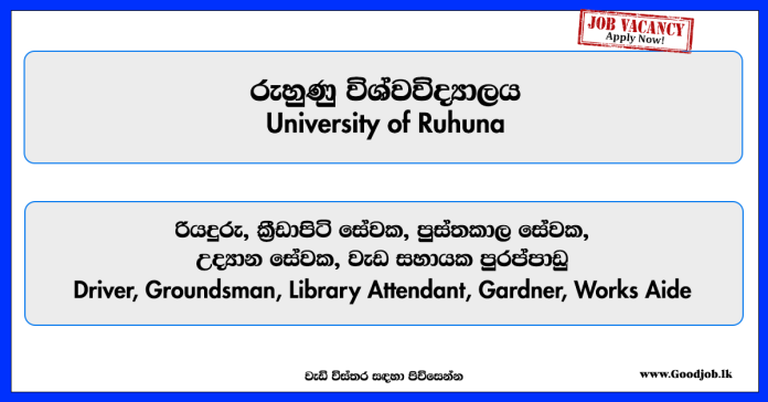 university-of-ruhuna-jobs-2025