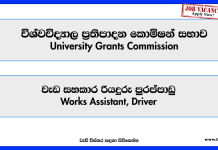 works-assistant-driver-university-grants-commission