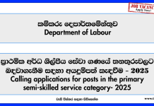 Electrician, Plumber, Circuit Bungalow Keeper – Department of Labour Job Vacancies 2025 electrician-plumber-circuit-bungalow-keeper-department-of-labour