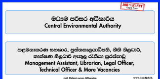 management-assistant-librarian-legal-officer-technical-officer-laboratory-assistant-chemist-director-central-environmental-authority