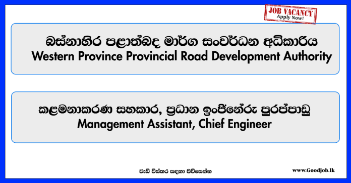 management-assistant-chief-engineer-western-province-provincial-road-development-authority-vacancies-2025