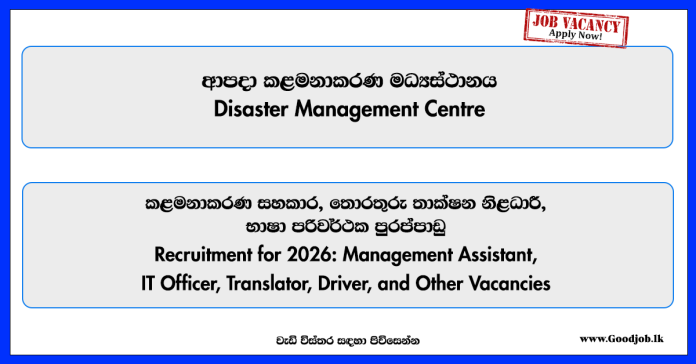 management-assistant-it-officer-driver-translator-more-vacancies-disaster-management-centre-2026 management-assistant-it-officer-driver-translator-more-vacancies-disaster-management-centre-2026