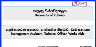 management-assistant-technical-officer-works-aide-university-of-ruhuna