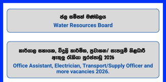 logistics-officer-investigation-officer-manager-water-resources-board