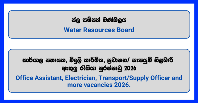 logistics-officer-investigation-officer-manager-water-resources-board